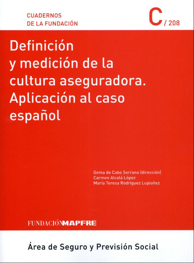 Definición y medición de la cultura aseguradora. Aplicación al caso español (cop. 2015)