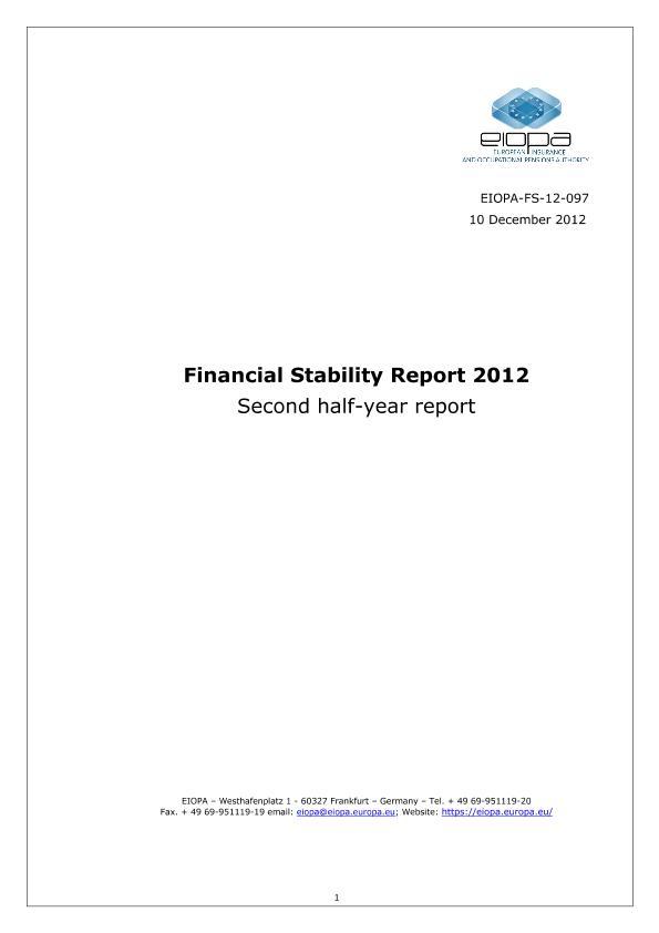Second Half-Year Financial Stability Report 2012