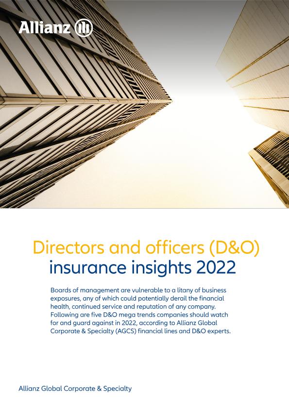 Directors and officers (D&O) insurance insights 2022